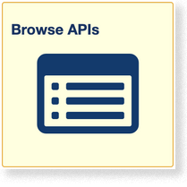 screenshot showing Browse APIs icon