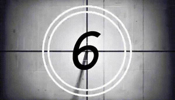 countdown from 6 to 1