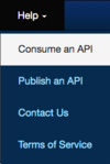 New API consumers help menu